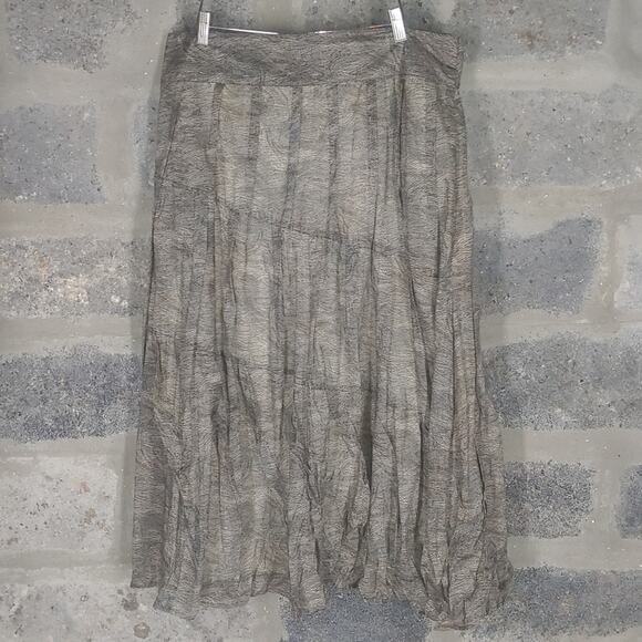 YANSI FUGEL long wide pleat full sweep skirt cotton double layer - Picture 4 of 7